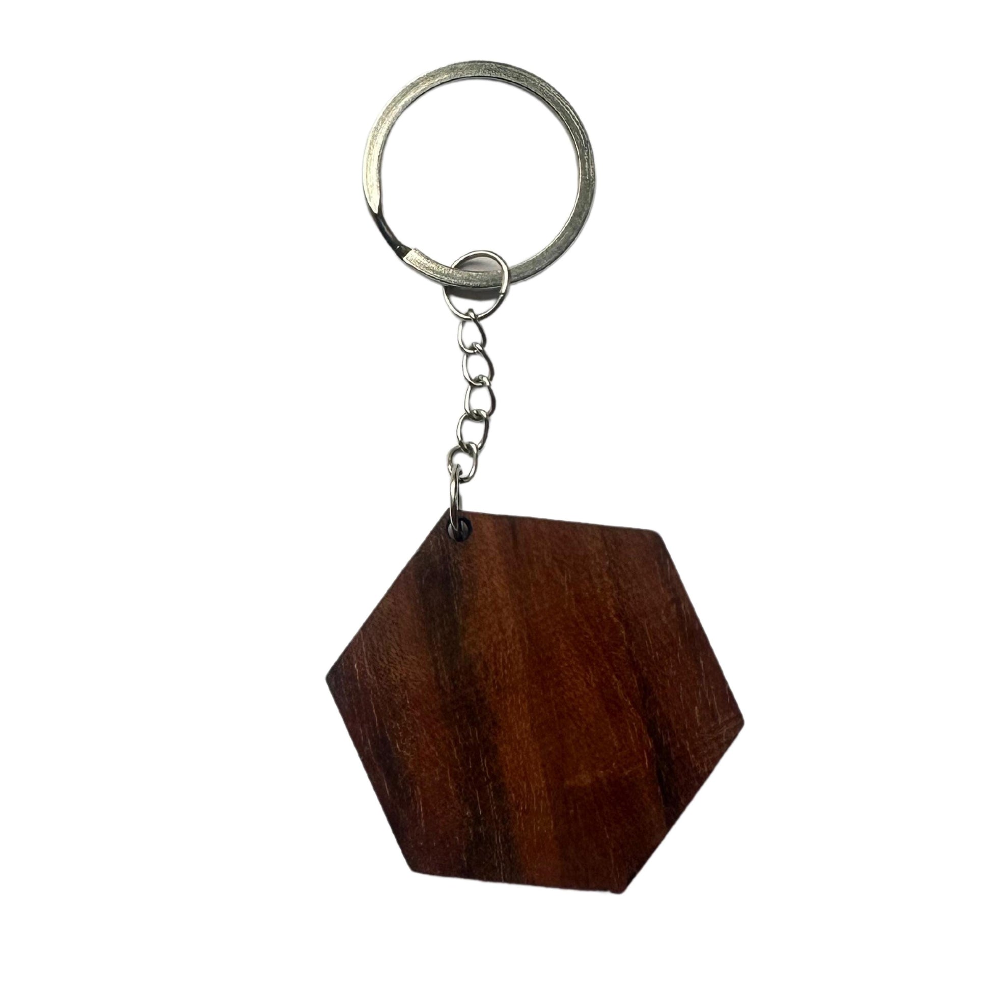 Porte-clé fait à la main en bois incrusté de nacre. Fabriqué avec une technique d'art mosaïque traditionnelle du Moyen-Orient, cadeau.